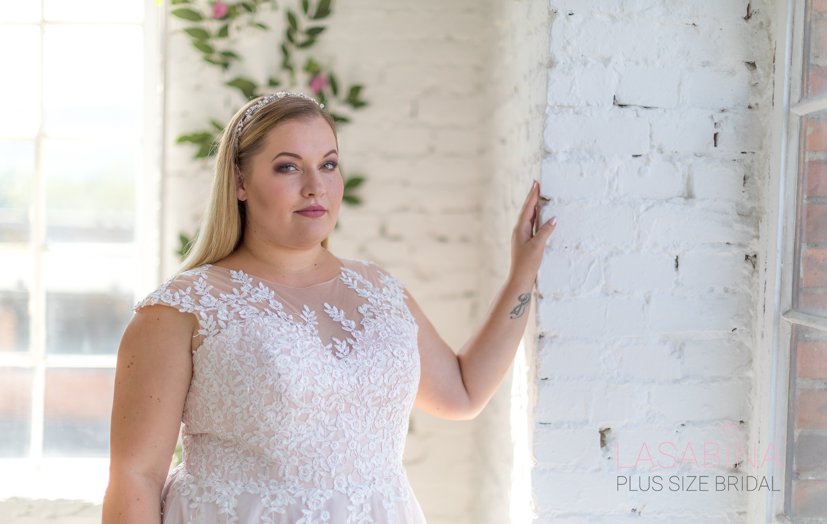 Adrienne's Jaw-Dropping Plus Size Sheath Wedding Gown with