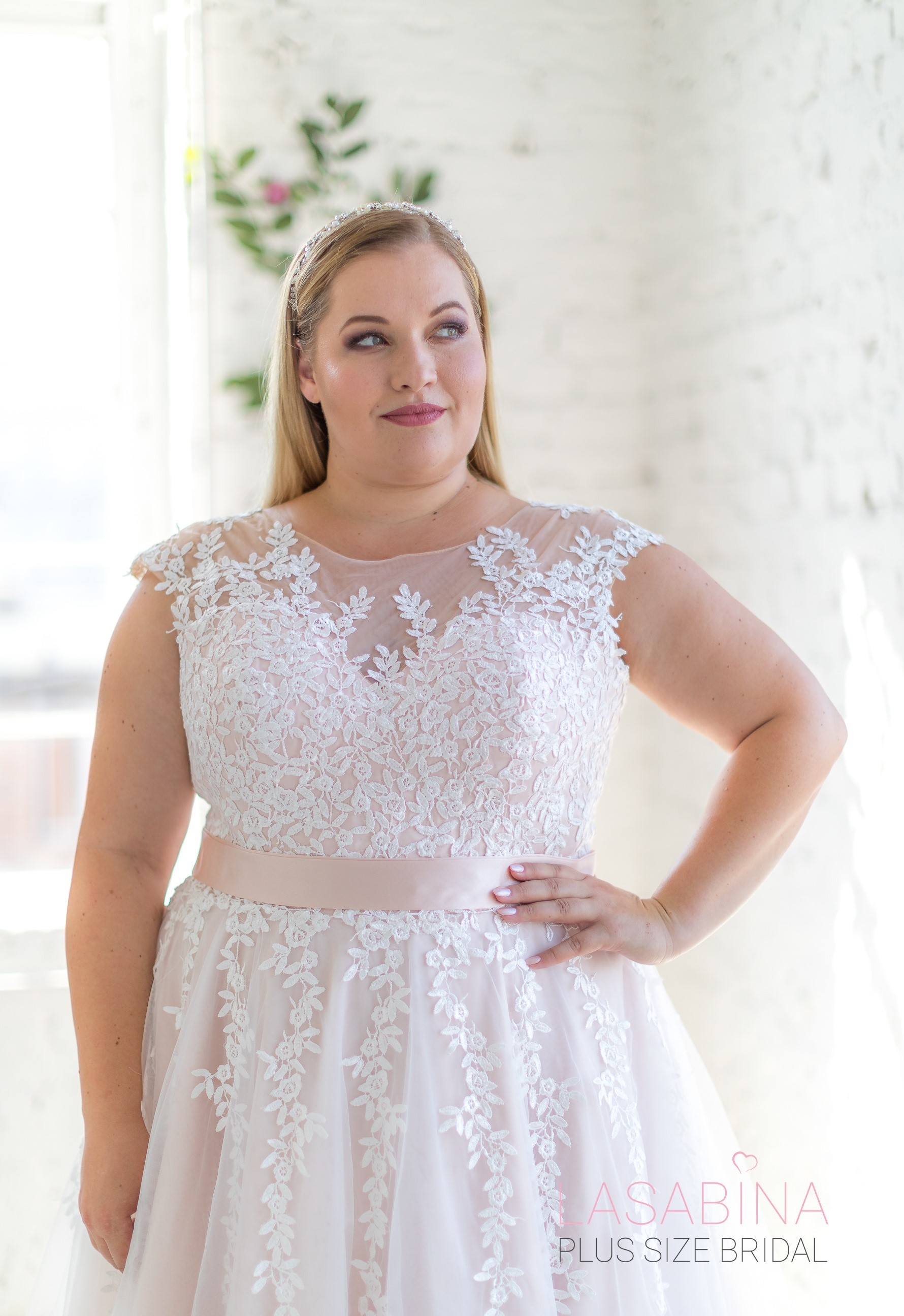 As Is Cap Sleeve Lace Plus Size Wedding Dress